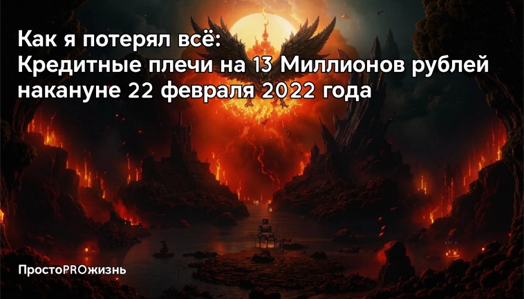 Как я потерял всё: Кредитные плечи на 13 Миллионов рублей накануне 22 февраля 2022 года