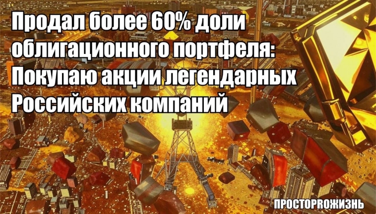 Продал более 60% доли облигационного портфеля: Покупаю акции легендарных Российских компаний Продал более 60% доли облигационного портфеля: Покупаю акции легендарных Российских компаний