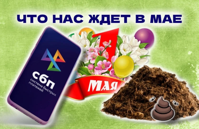 Что нас ждет с 1 мая: переводы по СБП до 30 млн рублей и штрафы за навоз