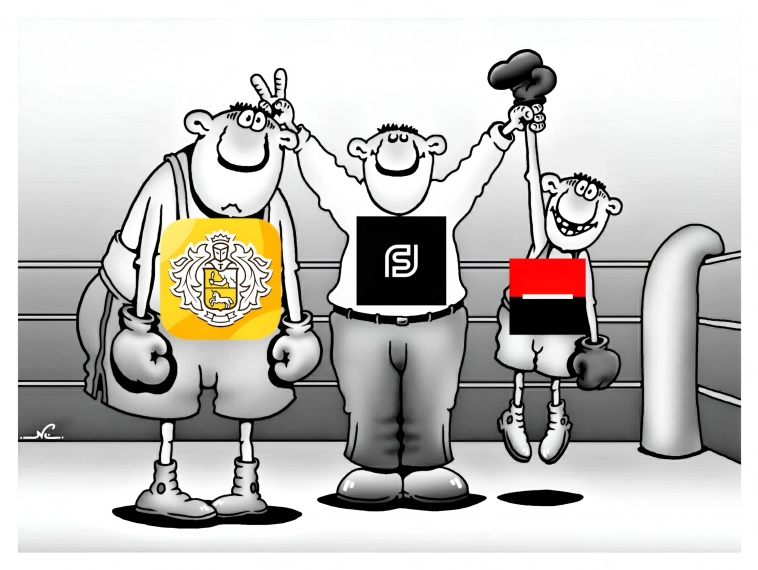 🟨 Тинькофф: Самый сильный в секторе. "Почему он, а не я" - Какой-то зелёный банк.