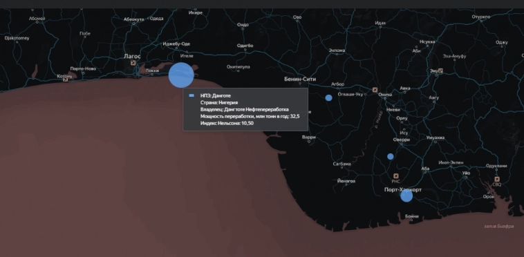 Нигерийская национальная нефтяная корпорация начала поставки нефти на частный НПЗ Данготе