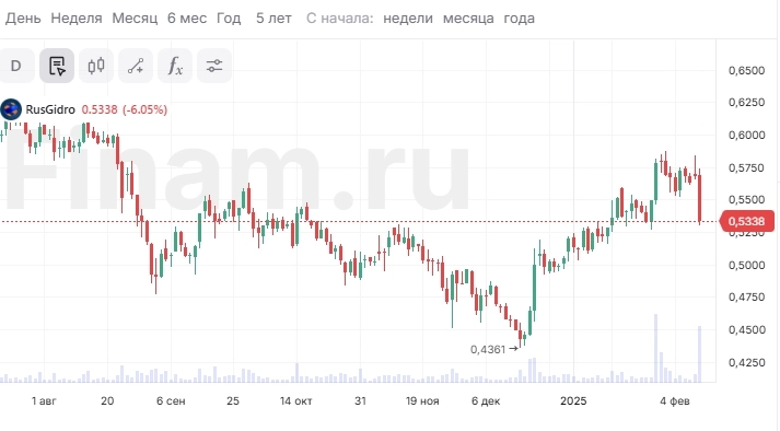 Возможный отказ от дивидендов обрушил котировки «РусГидро»