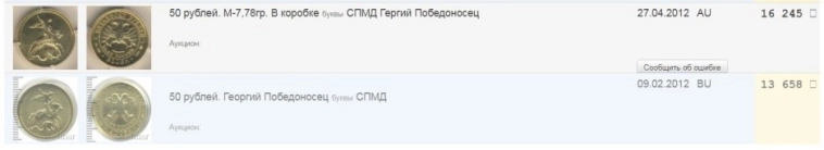Заработал 1 400 % — Золотая монета 50 рублей Георгий Победоносец