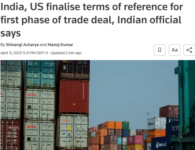 Индия и США согласовали условия первой фазы торговой сделки — Reuters