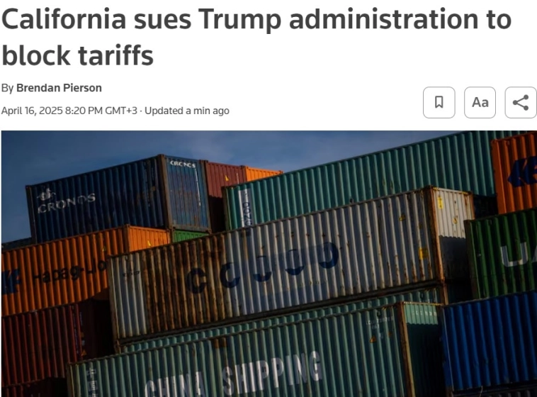 Калифорния подала в суд на администрацию Трампа, чтобы заблокировать пошлины — Reuters Калифорния подала в суд на администрацию Трампа, чтобы заблокировать пошлины — Reuters