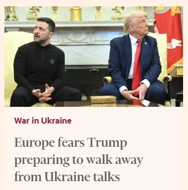 Европа опасается, что Трамп готовится отказаться от переговоров по Украине — The Financial Times