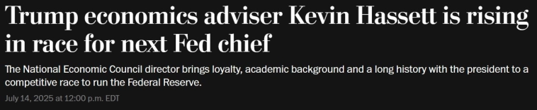 Хассетт, занимающий должность старшего советника Белого дома, может стать новым главой ФРС США вместо Пауэлла — WP