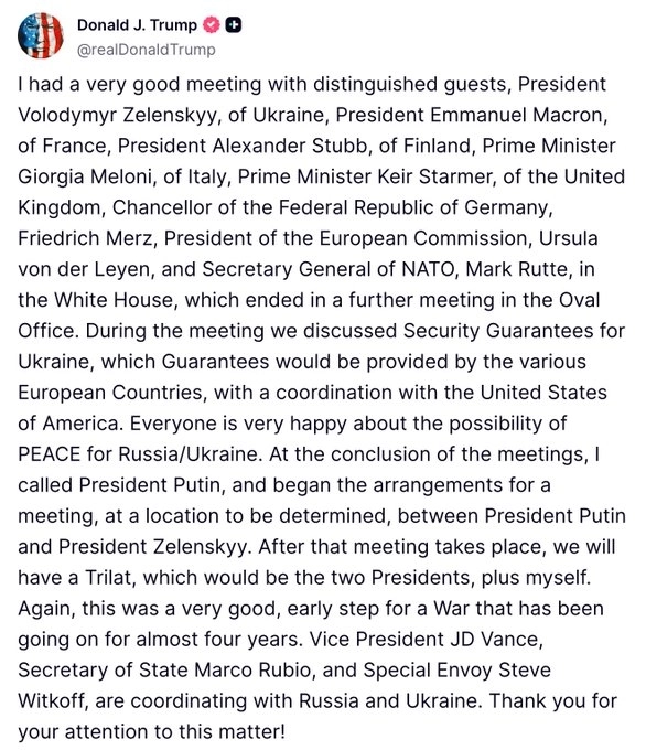 Трамп заявил, что начал подготовку к возможной встрече Путина и Зеленского, ее место будет определено позднее