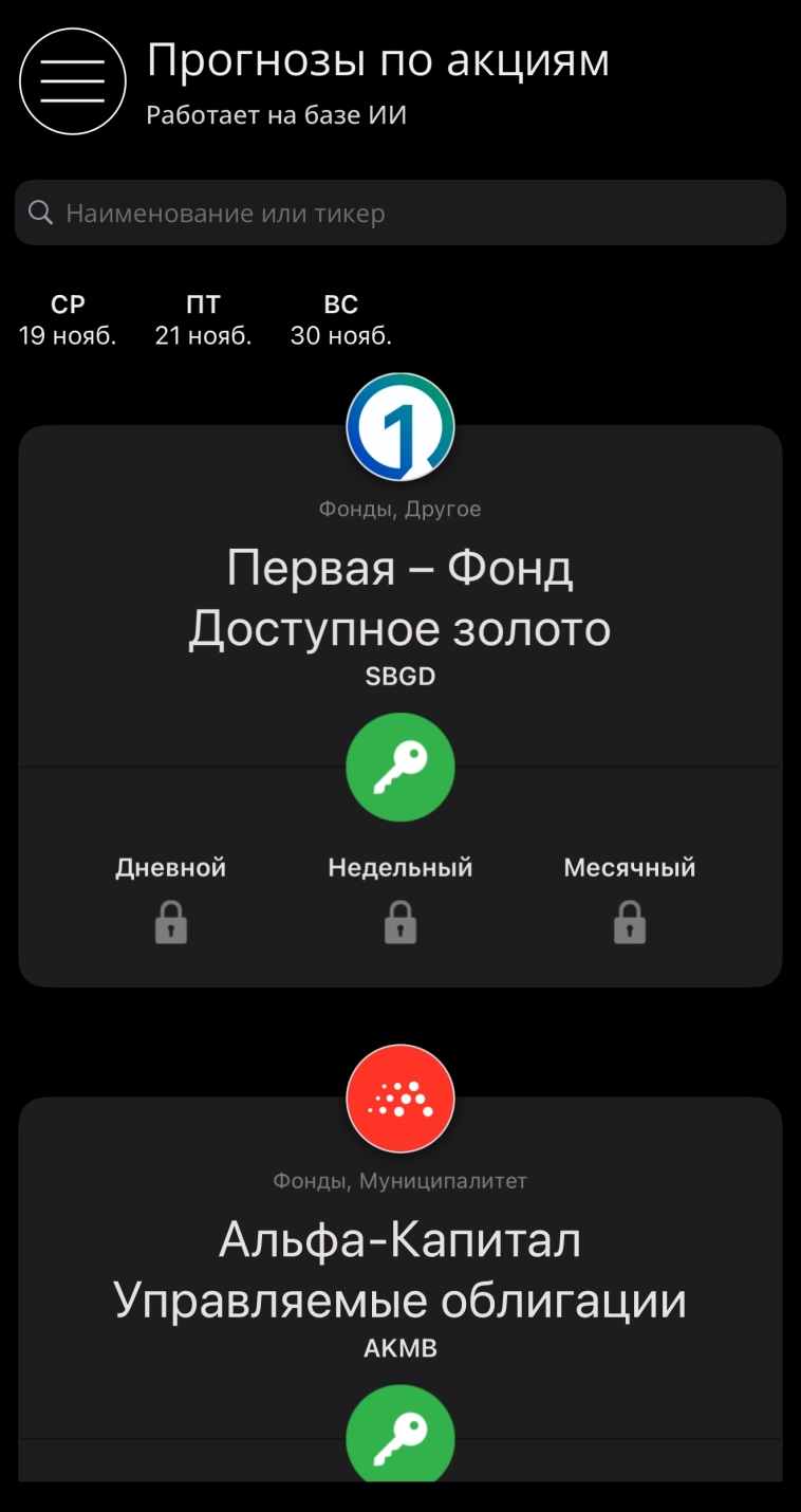 Прогнозы акций РФ, США, Китая с помощью AI