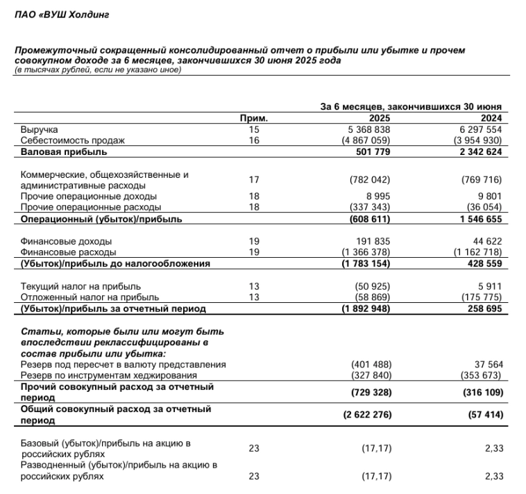 🛴 ВУШ Холдинг. Ситуация критическая