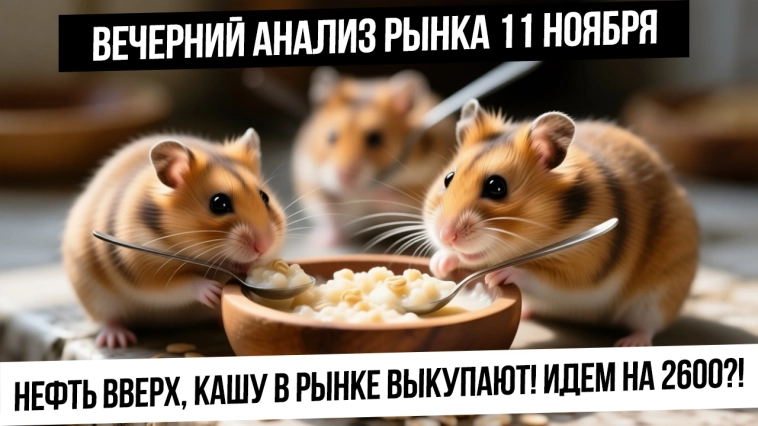 Вечерний анализ рынка 11 ноября. Рост нефти, рост рынка! Пойдет ли юань вверх? Нефть и газ! Золото!