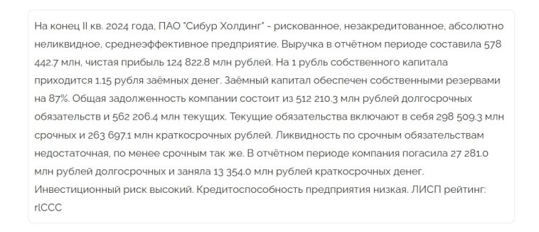 Обзор компании Сибур...