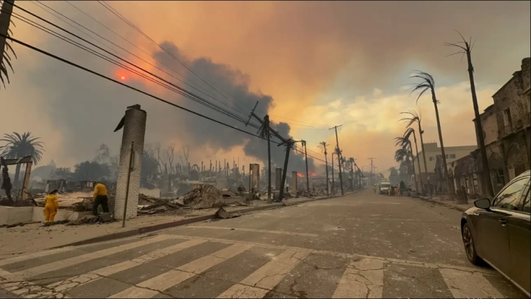 Пожар в Калифорнии, сгорела знаменитая надпись Hollywood