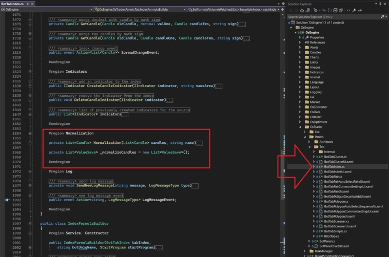 Нормирование бумаг индекса в %. Торговля от индекса #23