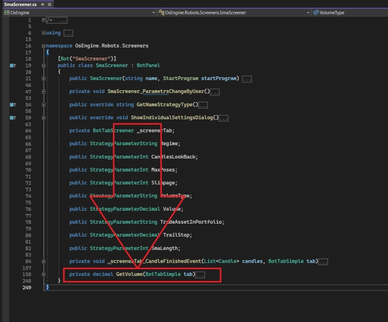 Расчёт объёмов для робота. Скринеры #8