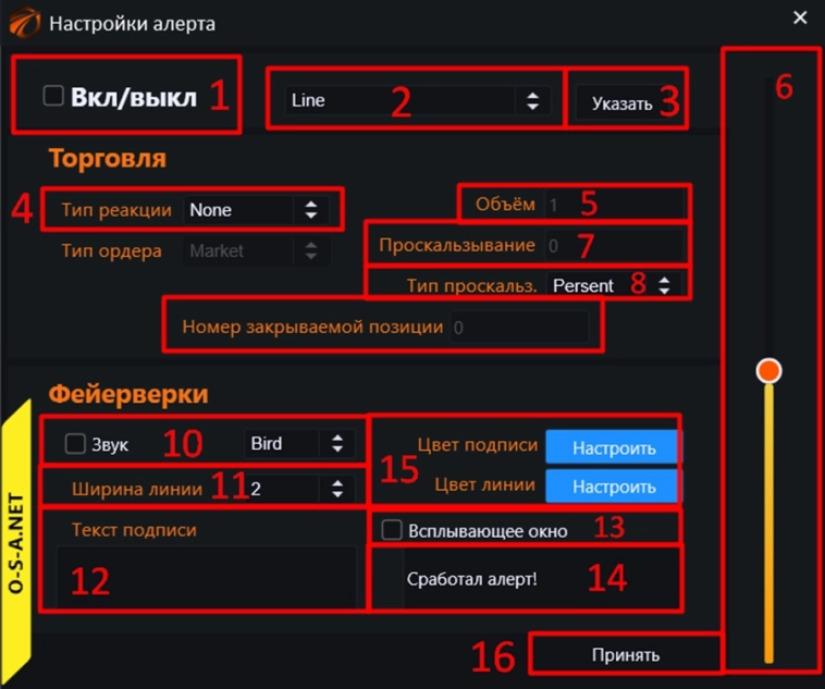 Алерты в OsEngine. Алерты в OsEngine.