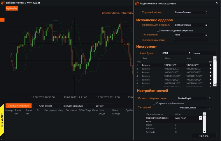TimeSpan свечи в OsEngine. Свечи #10.