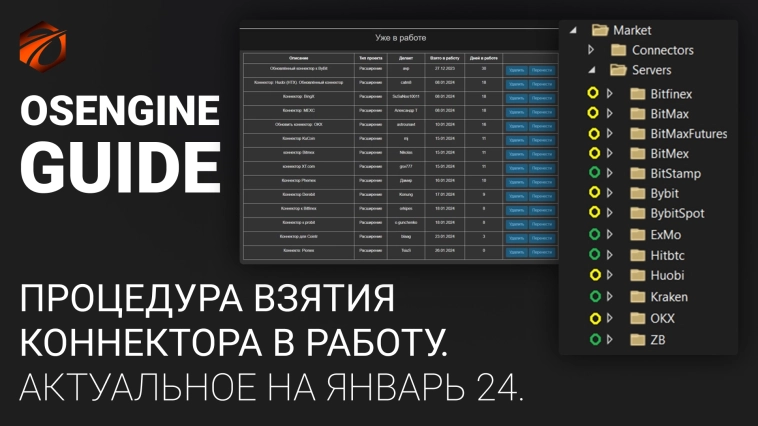 Берём в работу #2. Что можно переделать из готового на 27 января 24 года? Коннекторы к OsEngine #78