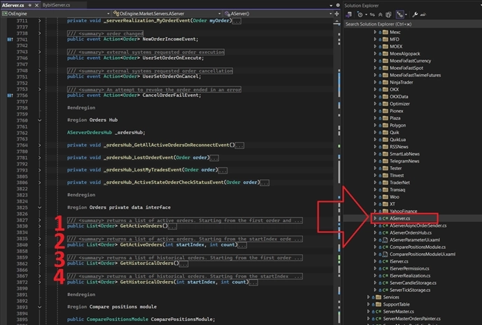 ServerRealization #9. Запрос активных и исторических ордеров отдельными методами. Коннекторы к OsEngine #97