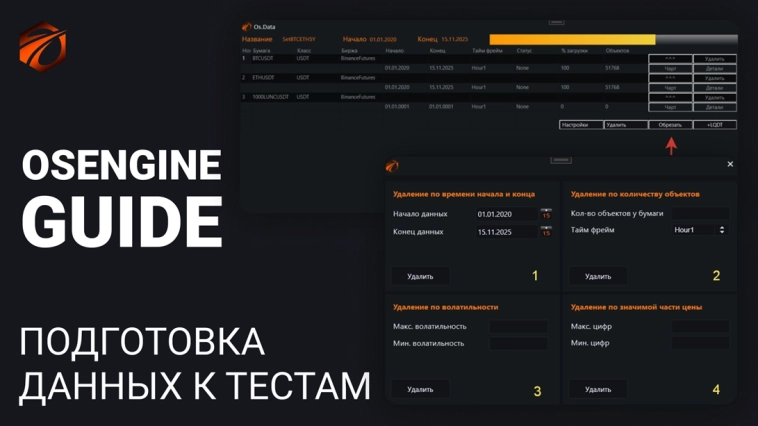 OsData – обрезаем лишние ценовые ряды по фильтрам.