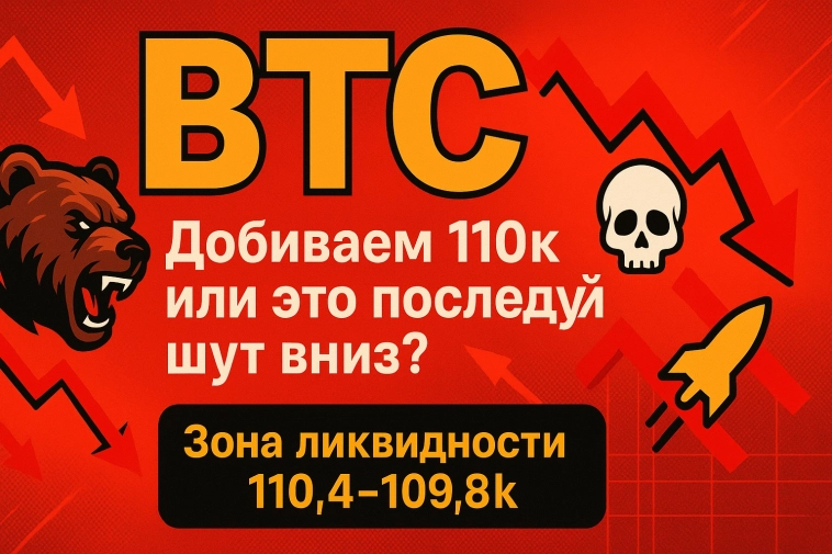 #BTC Добиваем 110k или это последний шут вниз?