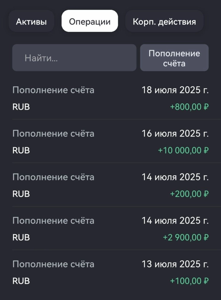 Инвест-неделя 001. Период 13.07.25 - 19.07.25.