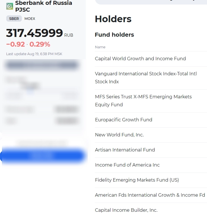 Ru Stocks / "Держатели Российских папирок"