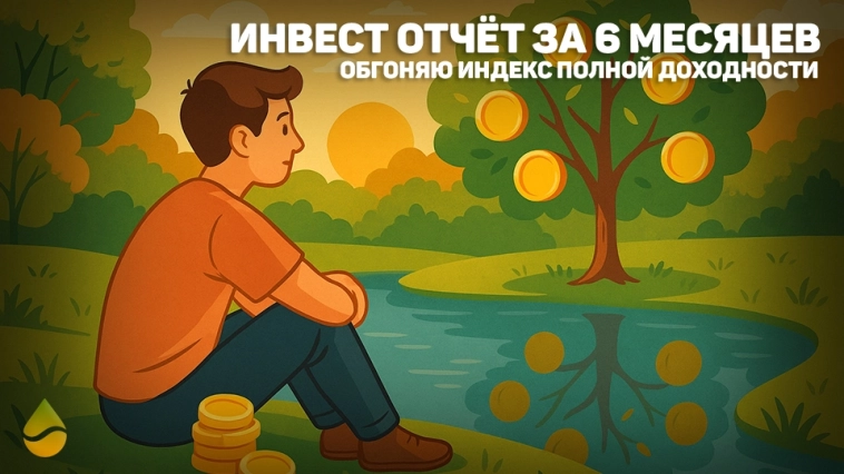 💧Инвестирую пол года. Обгоняю индекс МосБиржи полной доходности. Цель инвестирования