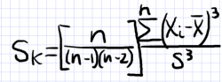 ассиметрия выборки формула