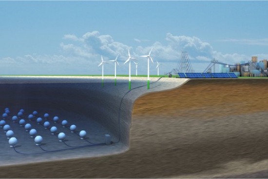 Бетонные шары  на дне озера: Hochtief вместе с фрауэнхофским институтом исследуют новую технологию запасания энергии