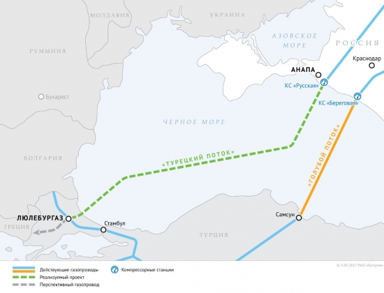 Началось строительство морского участка газопровода «Турецкий поток».