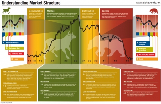 Инфографика. Диаграмма рыночного цикла.