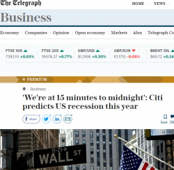Прогноз Citigroup. Кройте позы скоро рецессия.
