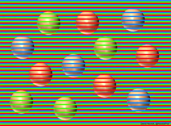 какого цвет шарики? оптическая иллюзия