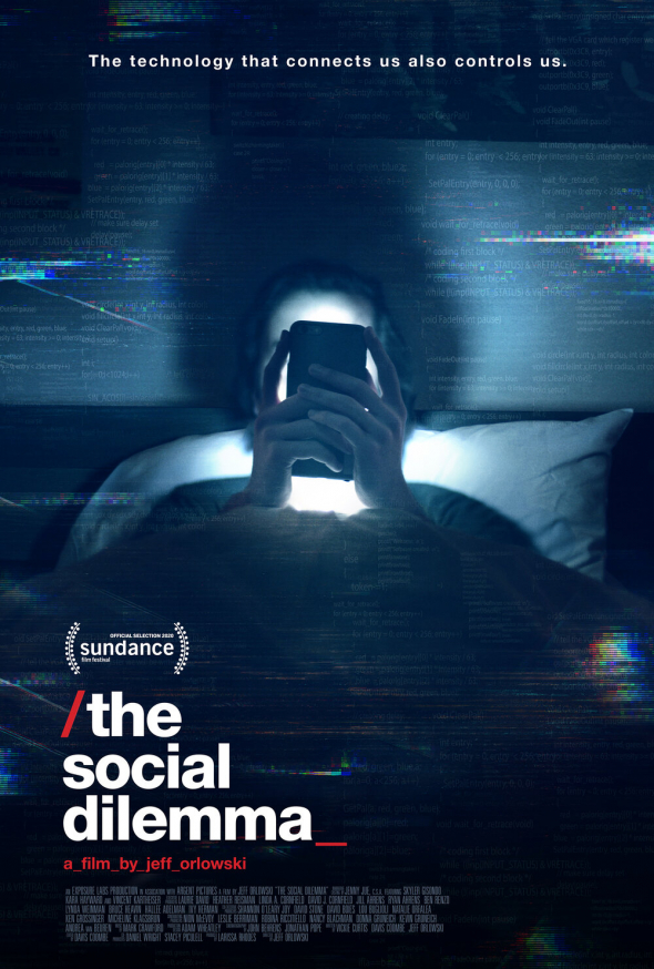 "Социальная дилемма" - документалка о пагубном влиянии социальных сетей на жизнь людей.