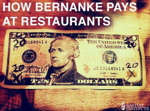 Как Бернанке платит в ресторанах
