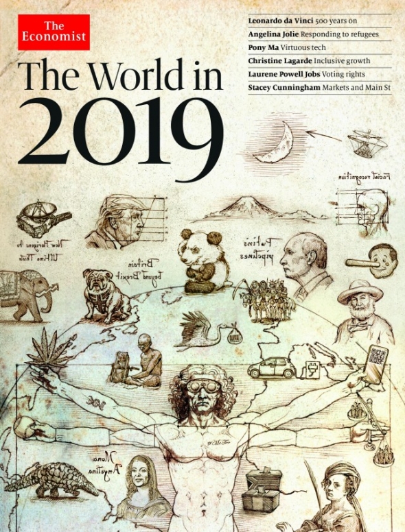Обложка The Economist: The World in 2019