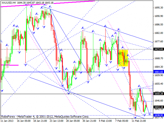 RoboForex: технический анализ и видеообзор на 14.02.2013 EUR/USD, GBP/USD, USD/JPY, USD/CHF, AUD/USD, GOLD