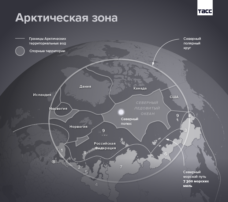 Карта арктической зоны