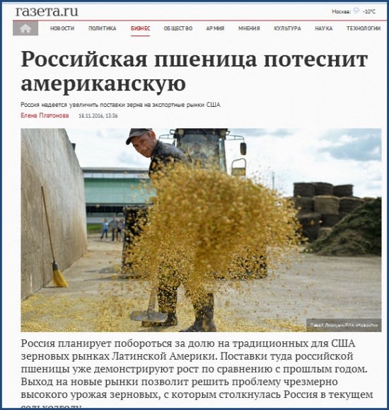 Сельское хозяйство в условиях санкций