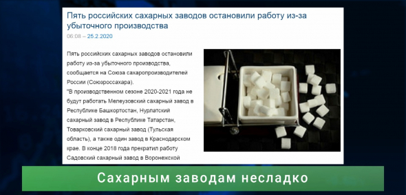 Банкротства в России и спирт вместо сахара