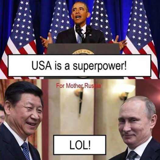 USA is a superpower! Lol.