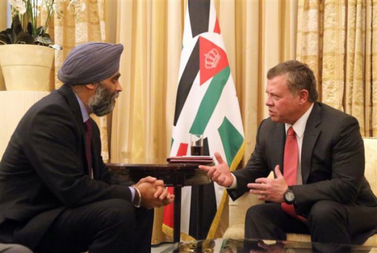 Встреча короля Иордании и министра обороны Канады