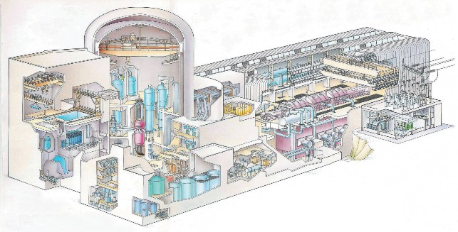 Атомная электростанция чертеж