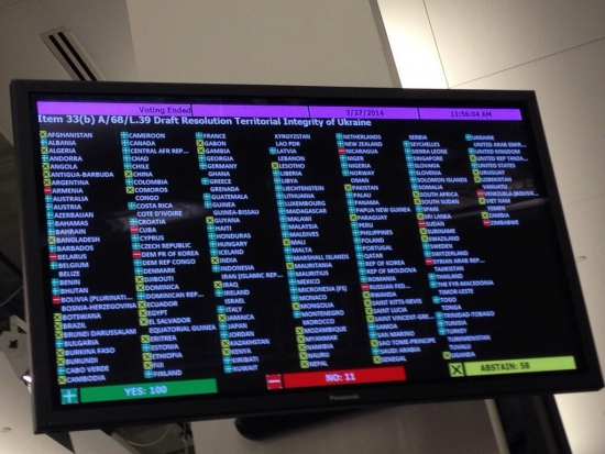 Голосование Генассамблеи ООН по крымскому референдуму