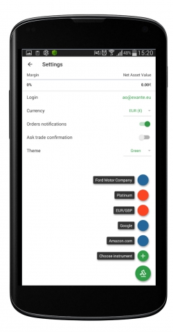 Новые цвета и более удобное управление в приложении EXANTE для Android