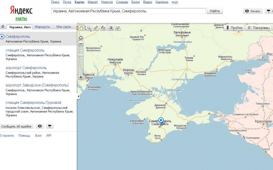 Крым проявляется на российских картах