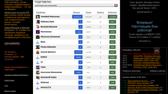 Теперь я знаменит. На первой странице трейдеров России!