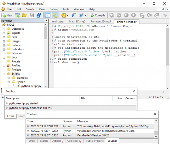 MetaTrader 5 build 2340: управление настройками счета в тестере и интеграция с Python