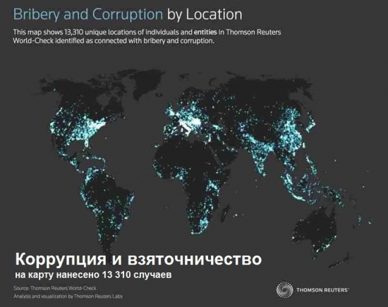 Карта коррупции мира